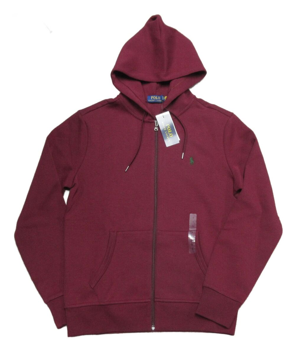 Louis Vuitton Men's Burgundy Cotton Travel Zip Up Hoodie Sweater