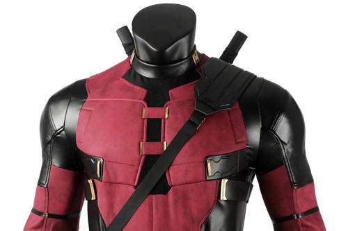 Deadpool3 Wade Wilson Costume Jumpsuit Deadpool Mask Cosplay Costume Fancy Dress - Picture 8 of 18