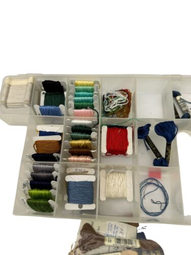 DMC Floss Lot Embroidery Thread Skeins 66 Set With Storage Box - Picture 3 of 4