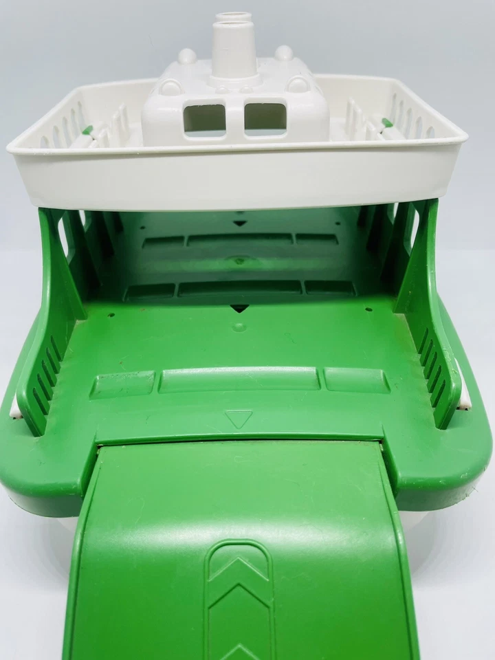 Green Toys -Vehicle Ferry Boat Green and White Bathtub Toy Made in USA - Image 4 of 4