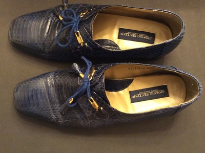 MENS Blue Giorgio Brutini 10.5 Genuine Snake Skin Dress Shoe  display picture 3