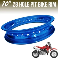 Pit Bike Rim 10 Inch 28 hole 6061 Aluminum Blue Anodized Fits Honda CRF50 XR50