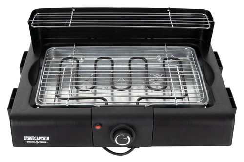 Griglia Elettrica Barbecue Senza Fumo Piastra Bistecchiera Piedistallo o Tavolo - Foto 6 di 12