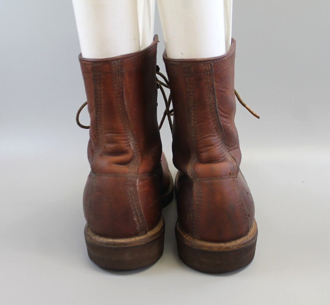 VTG 60's/70's RED WING LEATHER MOC TOE LACE UP WORK BOOTS