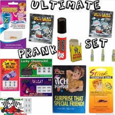Ultimate Prank Set - Stink,Fart Bags,Fake Lotto,Fart Spray,Worm,Itch Powder,etc