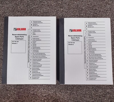 Kalmar DCF90-45 DCF 90-45 Forklift Lift Truck Parts Catalog Manual Book