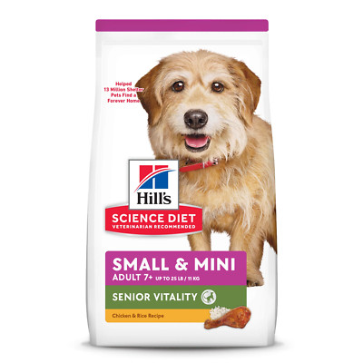 7+ Senior Vitality Chicken & Rice Dry Dog Food, 3.5Lb Bag
