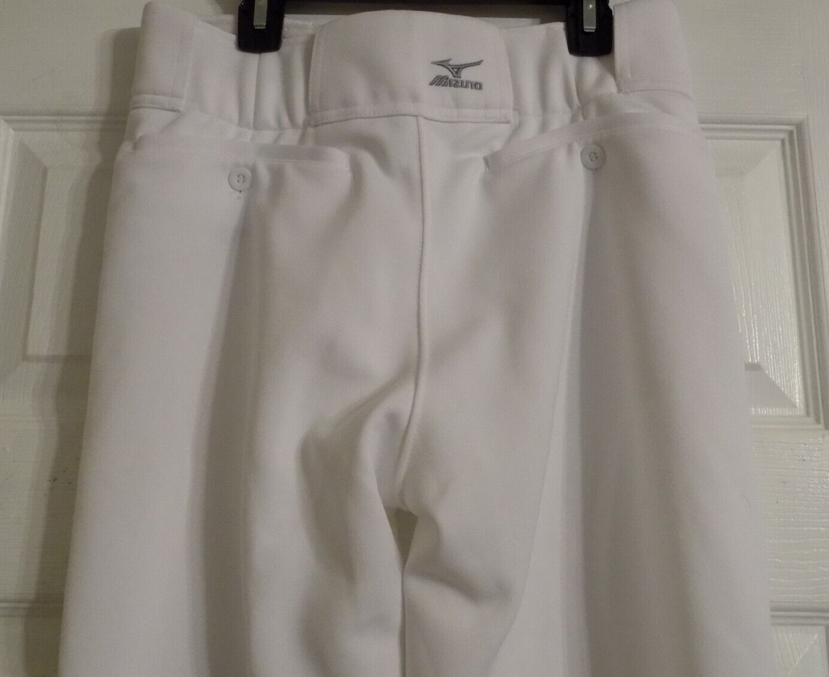 NEW Men's Mizuno Baseball Pants White RN 89730 Size S New Without Tags