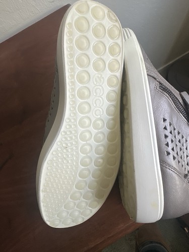 ECCO Womens Soft 7 Laser Cut Bootie Sneaker Stone Metallic sz EU 37 US 6 UK 4.5 - Picture 5 of 10