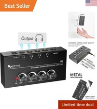 Fifine Headphone Amplifier 4 Channels Metal Stereo Audio Amplifier,Mini Earph...