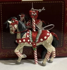 TRAIL OF PAINTED PONIES PEPPERMINT STICKS CHRISTMAS HORSE NMIB ORNAMENT