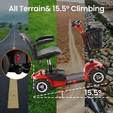 4 Wheels Mobility Scooter Power Folding Electric Wheel for All Terrain Travel