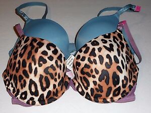 PINK Victorias Secret Nwt Cheetah Print Wear Everywhere Super Push Up VS Bra