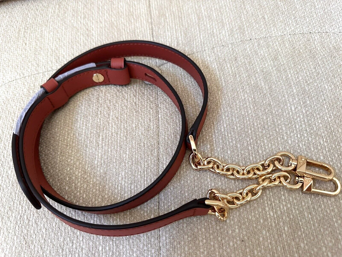 NEW Michael Kors Cinnamon Leather Gold Chain Shoulder Replacement Strap