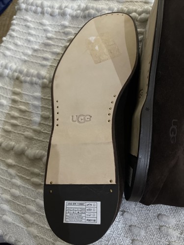 UGG Australia Herren Chateau Slipper Stout Braun Wildleder Schuhe 1106807 Toscana - Bild 5 von 6