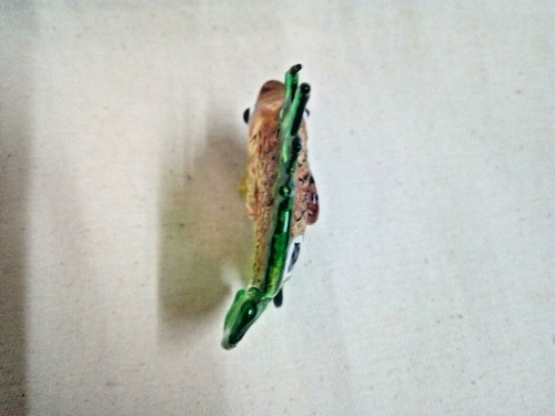 Sea Fish Multi-Color Glass Blowing Figurine Animal Miniature Painted Decor Green - Picture 11 of 11