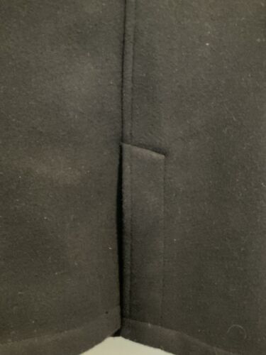 Spiewak Navy Pea Coat Sz 40 Double Breasted Eight Anchor Buttons Wool Black Coat - Picture 8 of 9