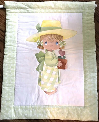 Precious Moments Hanging Wall Art Nursery Bedroom Quilted Wall Decor Tapestry
