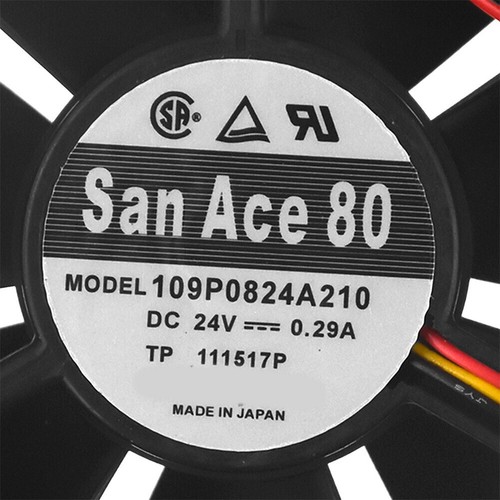 Cooling Fan 109P0824A210 for Sanyo SANACE80 24V 0.29A 3pin 80*32mm - Afbeelding 4 van 6