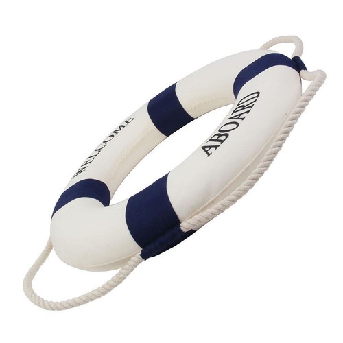 US Welcome Aboard Nautical Life Ring Lifebuoy Boat Wall Hanging DIY Home Decor - 第 10/14 張圖片