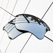 TRUE Polarized Replacement Lenses for-Oakley Half Jacket XLJ Frame Silver Mirror