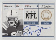 2012 Playoff Prestige NFL Passport Signatures Dwayne Allen #18 Auto 0af