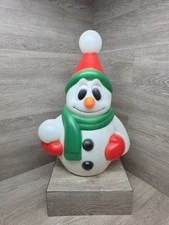 Vintage General Foam 22" Jr Snowman Blow Mold Carrot Nose Yard Decor Christmas