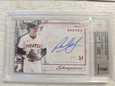 2025 Topps Museum Collection Showpieces Paul Skenes Autograph /5 Pirates BGS 9