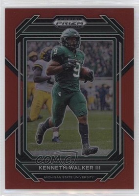 2023 Panini Prizm Draft Picks Red Prizm 295/299 Kenneth Walker III #63 0t3i