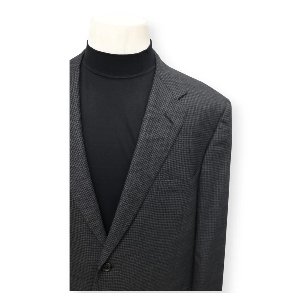 OXXFORD CLOTHES mens gray black HOUNDSTOOTH sport coat suit jacket blazer 44 R - Image 3 of 4