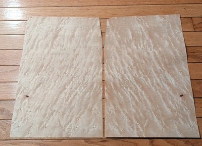 Flame maple veneer 16'' x 10'' each 2 pieces wood 1/42'' also 10 1/2'' wide