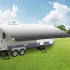 12-20' RV Awning Fabric Vinyl Replacement Heavy Duty for Camper Trailer 8' Width