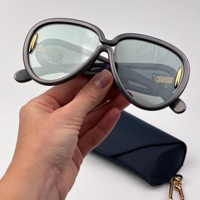 Loewe Women Sunglasses Grey Blue Mirror Pilot LW40132I X PAULA'S