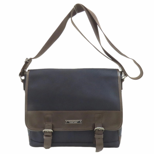 Burberry Black Label Shoulder Bag Nylon Canvas Leather Ladies [Used] [BURBERRY]