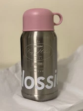New Glossier 16 oz. Classic Tumbler Thermos Holiday Exclusive Pink/Silver Rare!