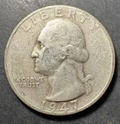 1947-S Silver Washington Quarter (Circulated) - (#3036) Very Fine Condition