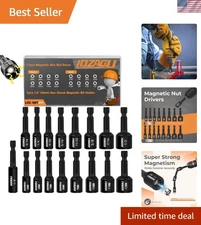 Versatile 17PCS Magnetic Nut Driver Set with Strong Magnet & Clear Markings