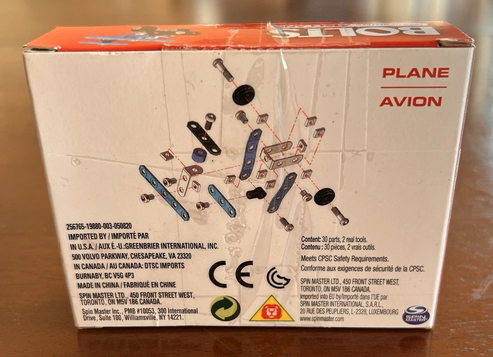 2017 Sealed Bolts Meccano Erector Model Set Plane Spin Master Kit Airplane - Image 4 of 4