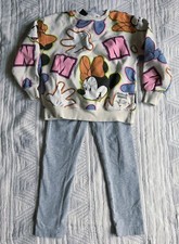 Disney Minnie Mouse Sweatshirt Hanna Andersson Leggings Outfit Set Girls 4 5