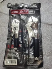 Craftsman 2 Pcs: 8" Straight & 6" Curved Locking Plier Set, USA  🇺🇸 45612. NOS