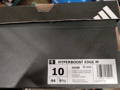 Adidas HYPERBOOST EDGE White Light Grey Silver (KK0288) Men's Size 10 NIB!