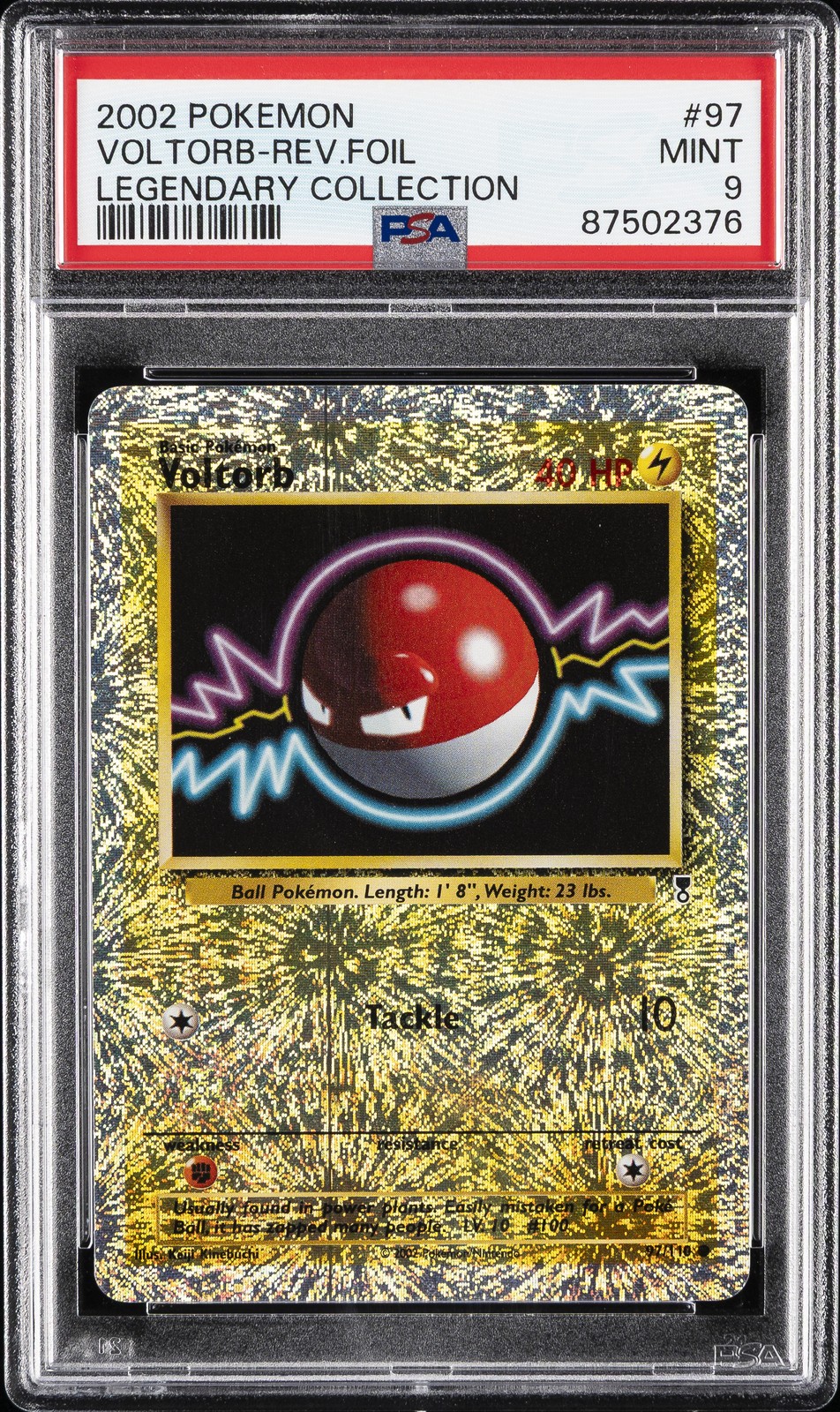 2002 POKEMON LEGENDARY COLLECTION #97 VOLTORB-REVERSE FOIL PSA 9