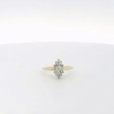 10k Yellow Gold Diamond Cluster Ring - Size 6 C31016258 