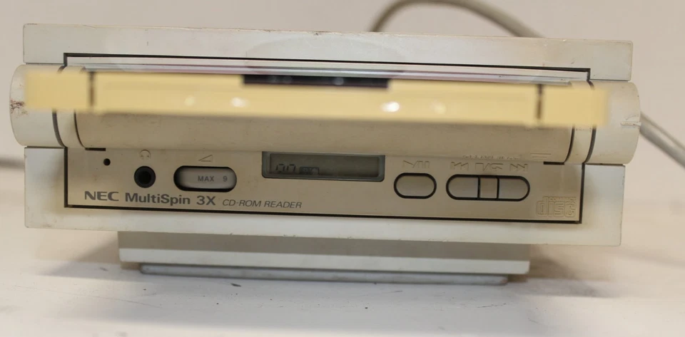 NEC MultiSpin 3x External SCSI CD-ROM Reader w/ Cables CDR-602 - POWERS ON - Image 4 of 4