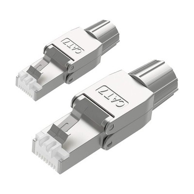 VCELINK RJ45 Stecker Werkzeuglos für Verlegekabel Cat7 Cat6A Netzwerkstecker