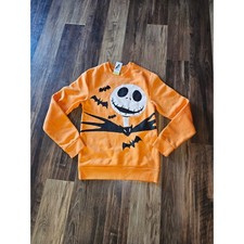 Adult The Nightmare Before Christmas Jack Skellington Crewneck Sweatshirt NWT