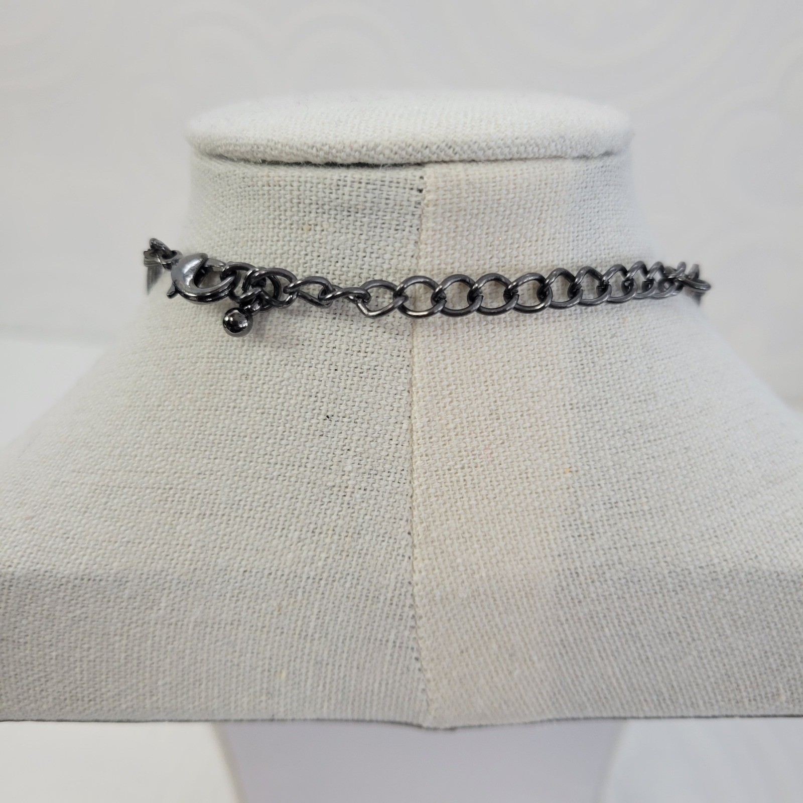 Ruby Red Gunmetal Multi Strand Illusion Necklace … - image 6