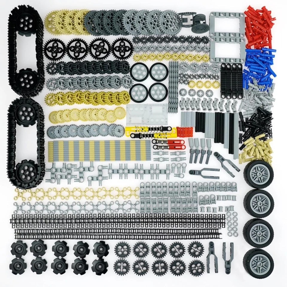 Technic Parts Gears Axles Pins Shock Absorber Steering Shaft Gearbox Bricks Set - Image 3 of 4