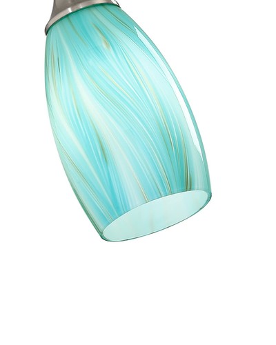 Mini Pendant Light,Handcrafted Art Glass Pendant Lighting Shade with Brushed ... - Picture 2 of 8