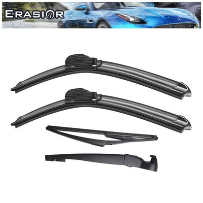 Erasior Front and Rear Wiper Blade and Arm Fit for Mercedes-Benz ML350 2015-2012